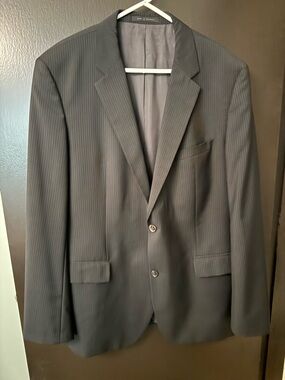 Black Pinstripe Men's Suit